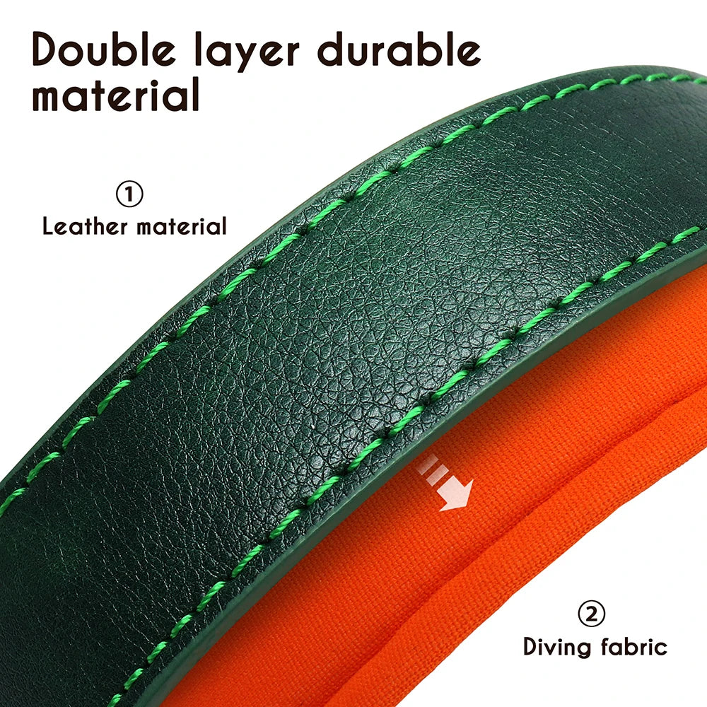 Premium Personalized Leather Dog Collar – Comfort Meets Style