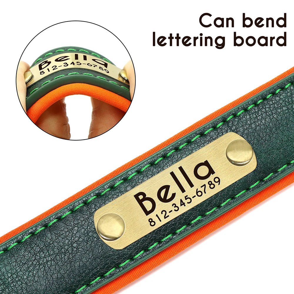 Premium Personalized Leather Dog Collar – Comfort Meets Style