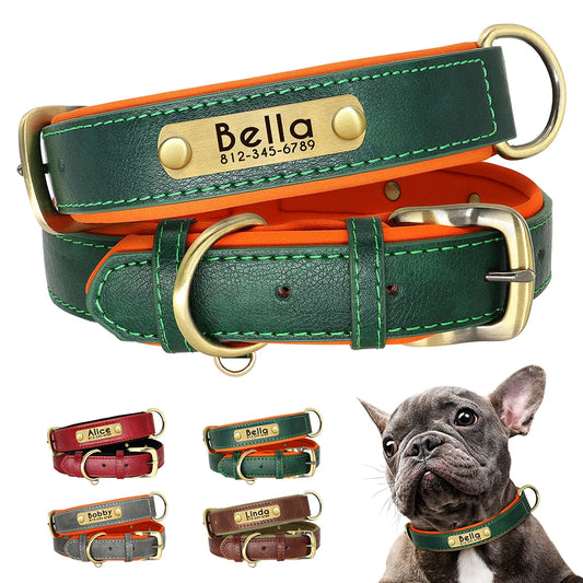 Premium Personalized Leather Dog Collar – Comfort Meets Style